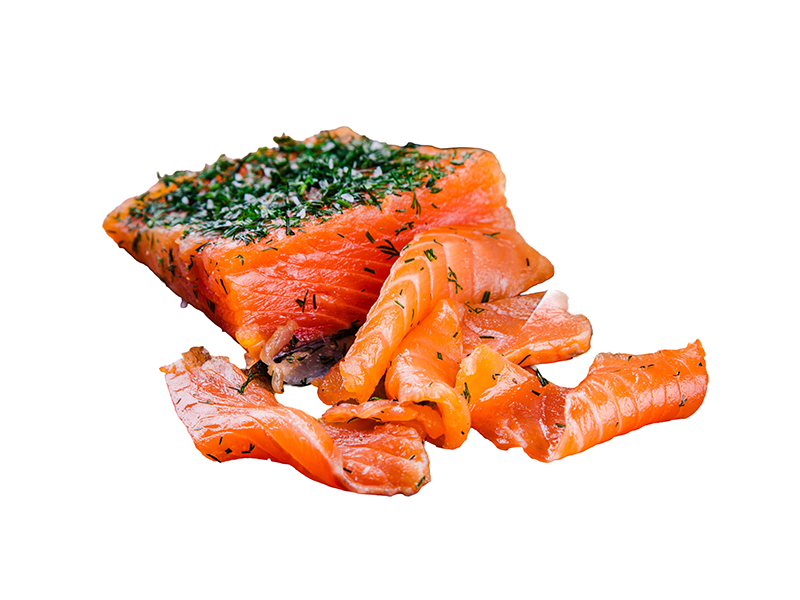 LICHT GEBRANDE GEROOKTE ZALM