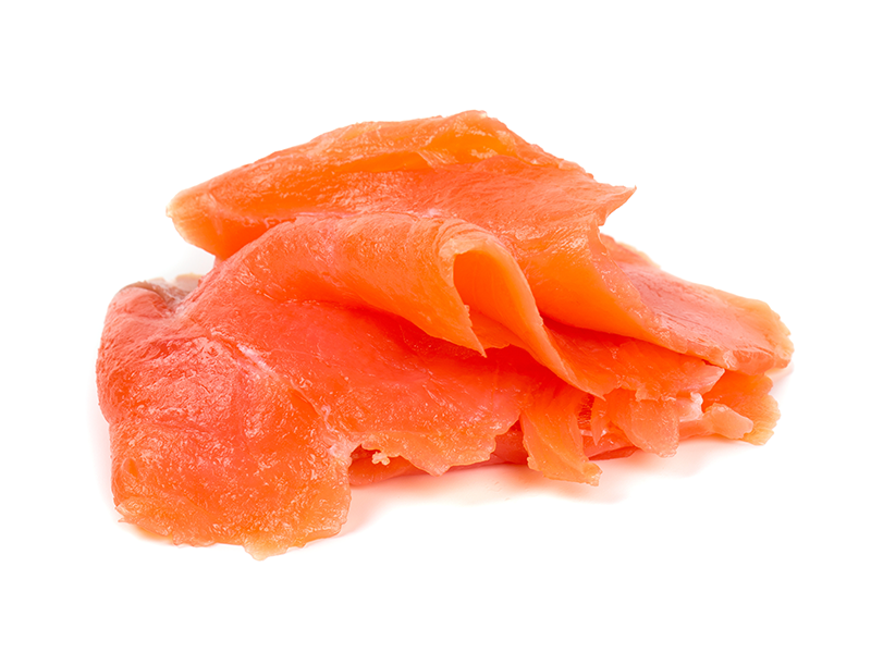 GEROOKTE ZALM GESNEDEN